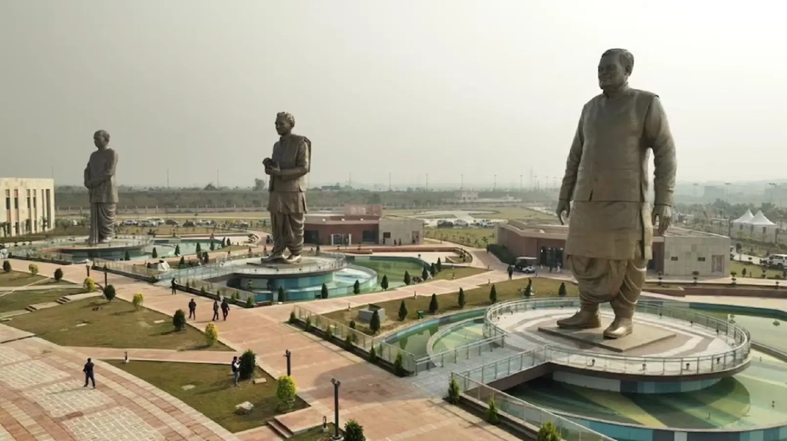 PM Modi unveils 65-feet-high statues at Rashtra Prerna Sthal in Lucknow | Watch