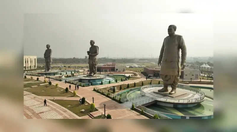 PM Modi unveils 65-feet-high statues at Rashtra Prerna Sthal in Lucknow | Watch PM Modi unveils 65-feet-high statues at Rashtra Prerna Sthal in Lucknow | Watch