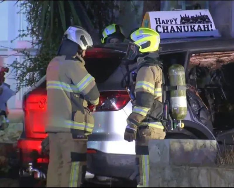 ‘We’ll be here all day and night’: Melbourne police pleads with person of interest in Rabbi car arson case to contact them