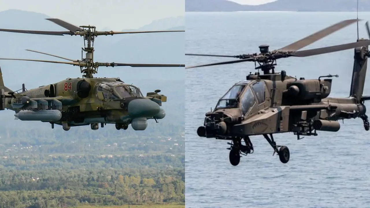 Ka-52 Faster at 315 km/h vs Apache 293 km/h
