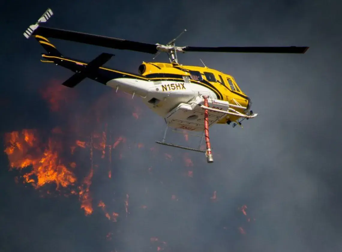 Aerial Firefighting Water Bombing from Above