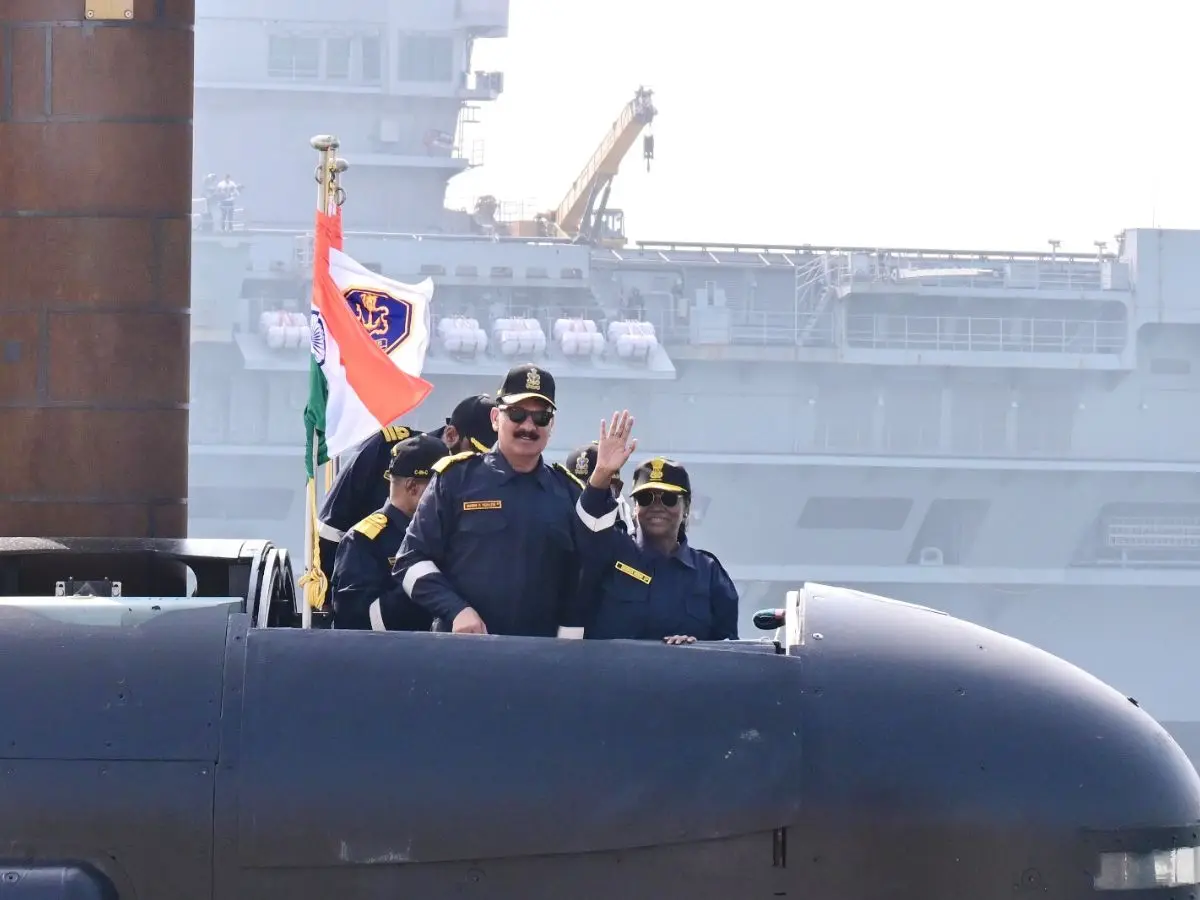 Accompanied by Naval chief