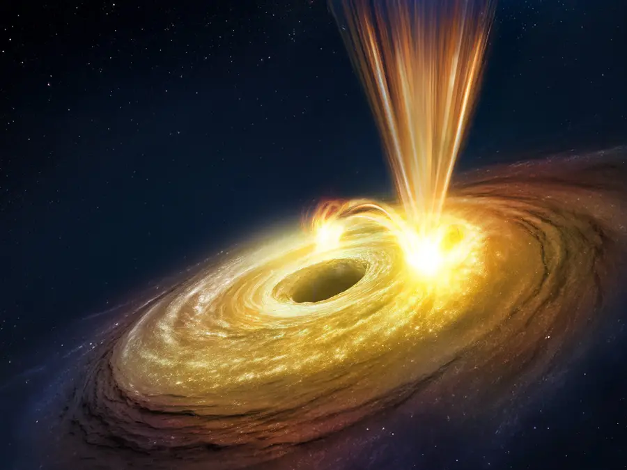 Astronomers observe a flaring supermassive black hole firing winds at 60,000 km/s!