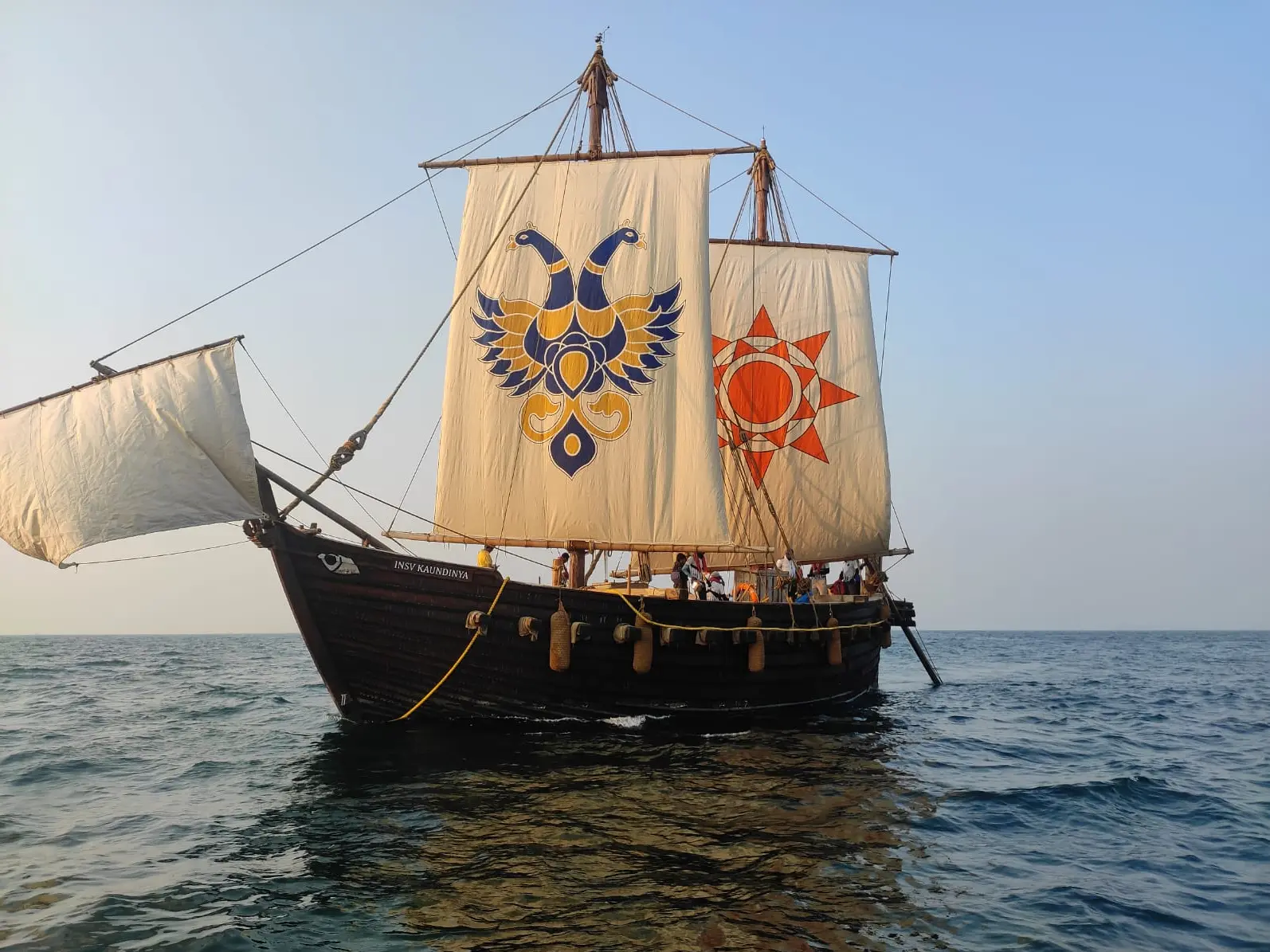 5th-century Indian ship INSV Kaundinya embarks on maiden voyage; PM Modi hails Navy 5th-century Indian ship INSV Kaundinya embarks on maiden voyage; PM Modi hails Navy