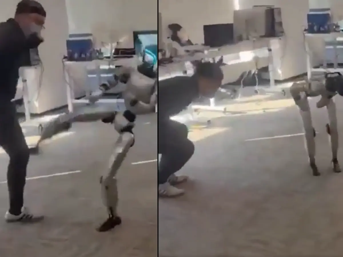 Robots are dumb: Humanoid kicks its operator in the groin, then acts out his pain | Viral video