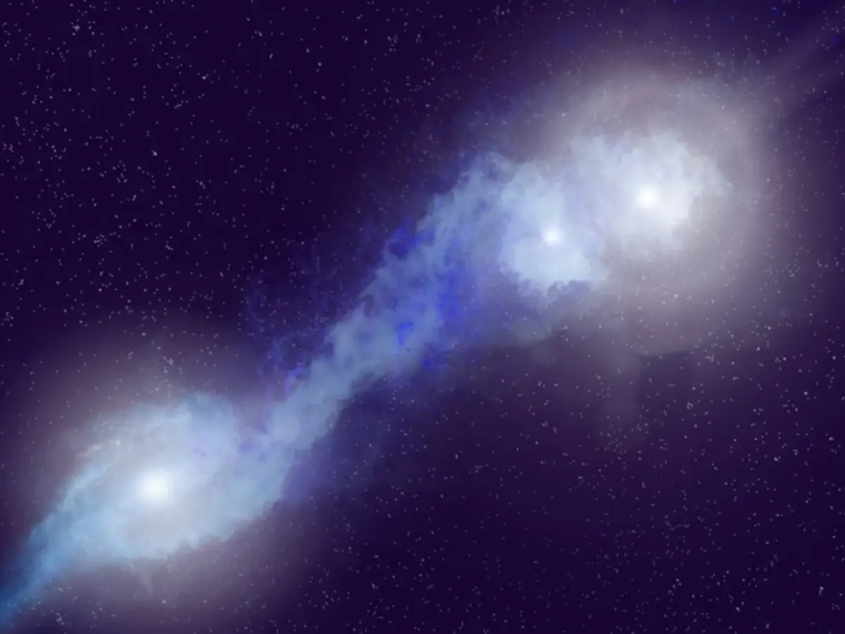 1.2 billion light-years away, a triple black hole collision is occurring for the first time