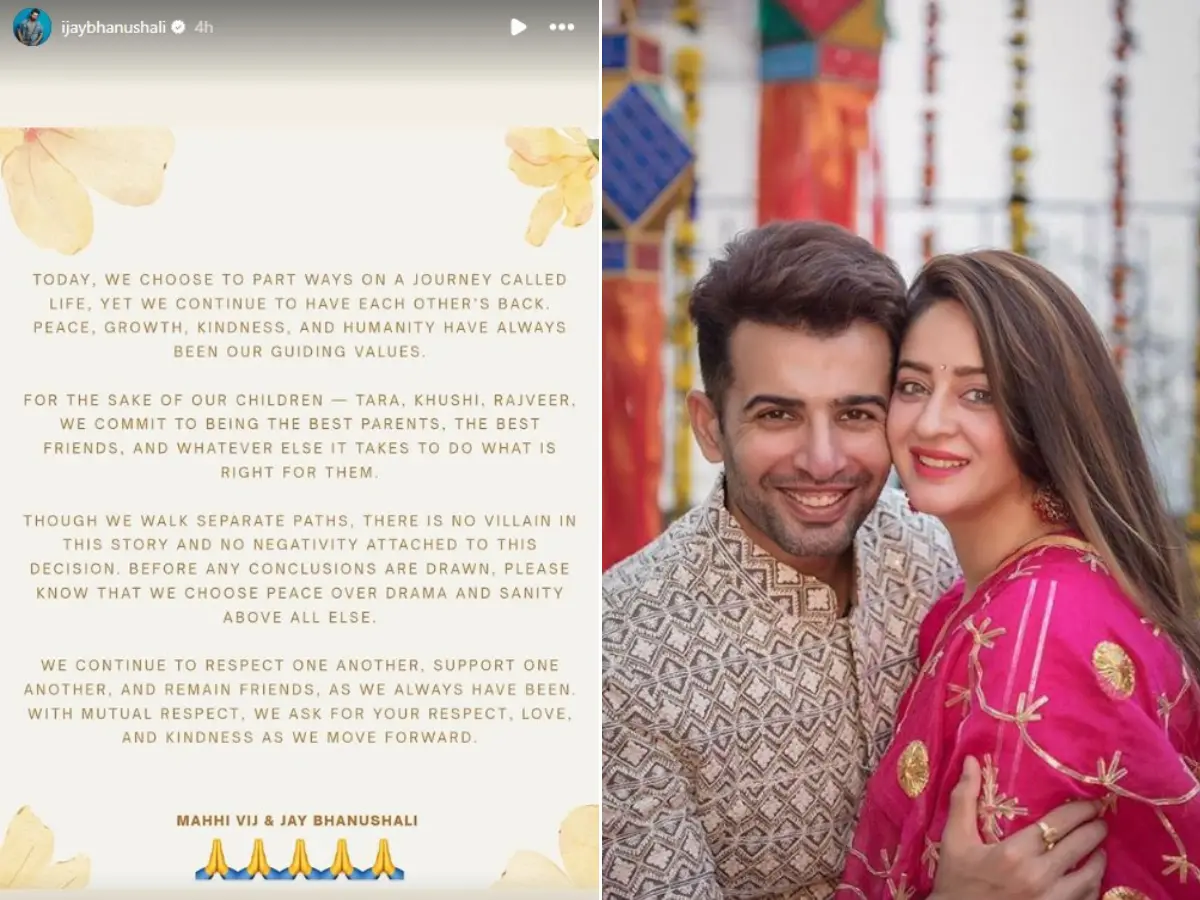 Jay Bhanushali and Mahhi Vij officially announce their divorce; 'For the sake of our children...' Jay Bhanushali and Mahhi Vij officially announce their divorce; 'For the sake of our children...'