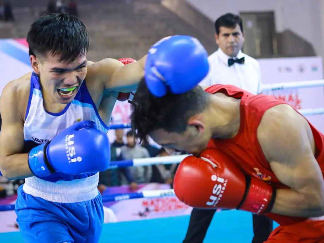 National Boxing Championships: Jadumani Singh triumphs over Pawan Bartwal to claim first gold National Boxing Championships: Jadumani Singh triumphs over Pawan Bartwal to claim first gold