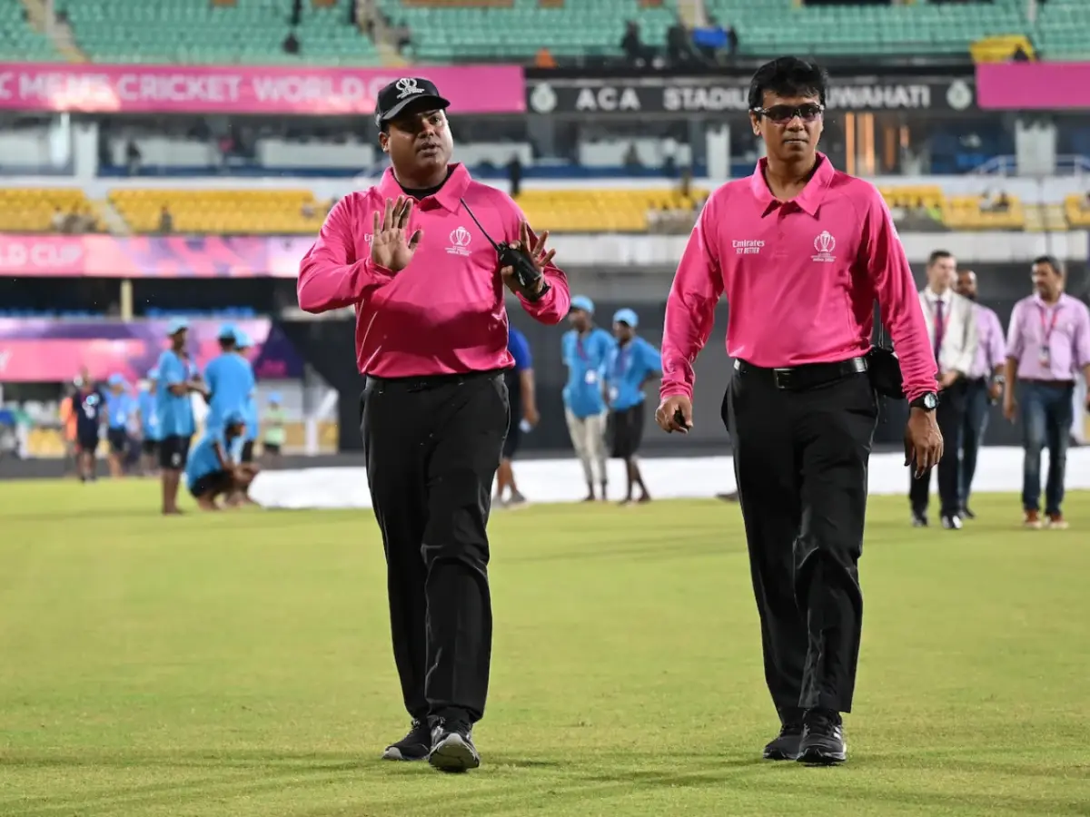 Bangladeshi umpire Sharfuddoula Saikat officiates in IND-NZ Vadodara ODI amid diplomatic tensions Bangladeshi umpire Sharfuddoula Saikat officiates in IND-NZ Vadodara ODI amid diplomatic tensions