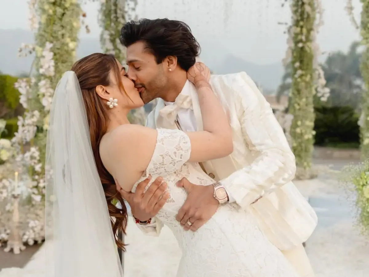 The couple shares a wedding glimpse