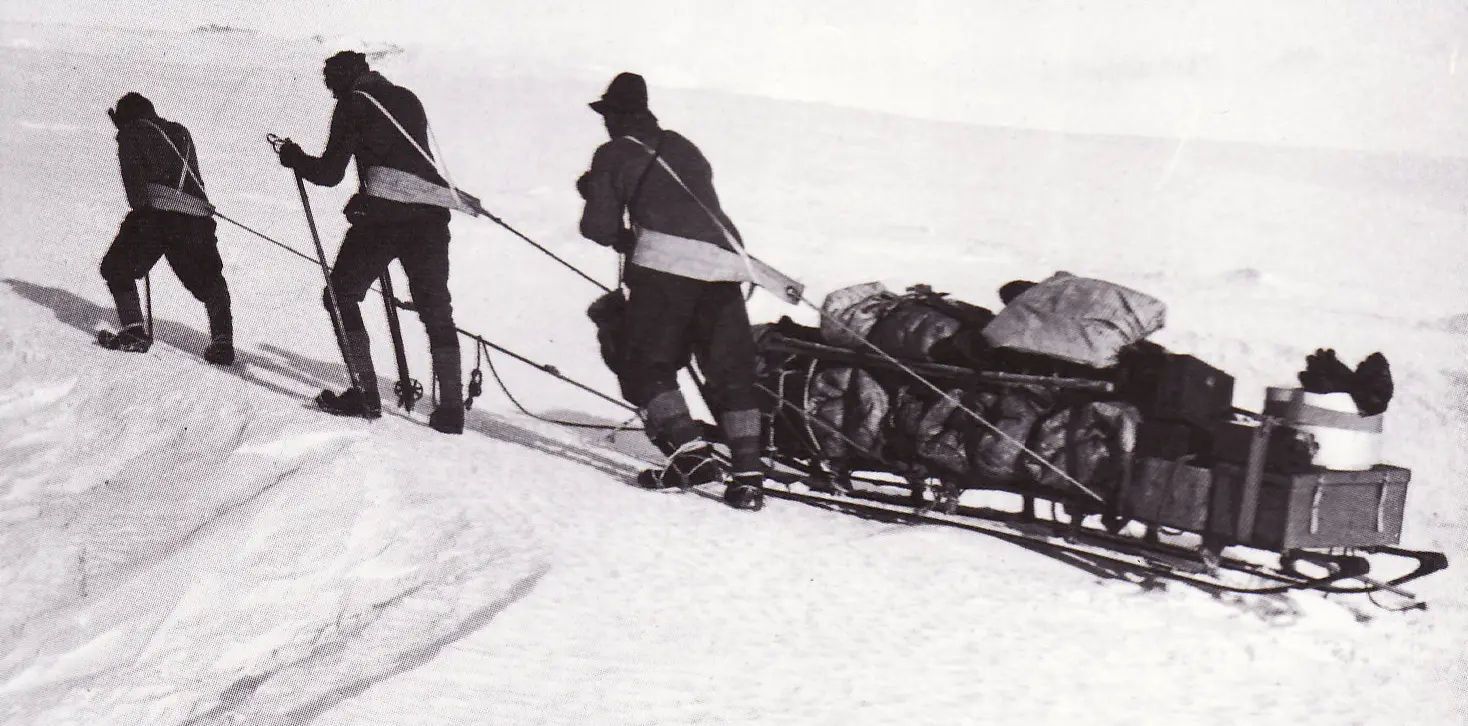 Hauling 400kg sleds Human power required