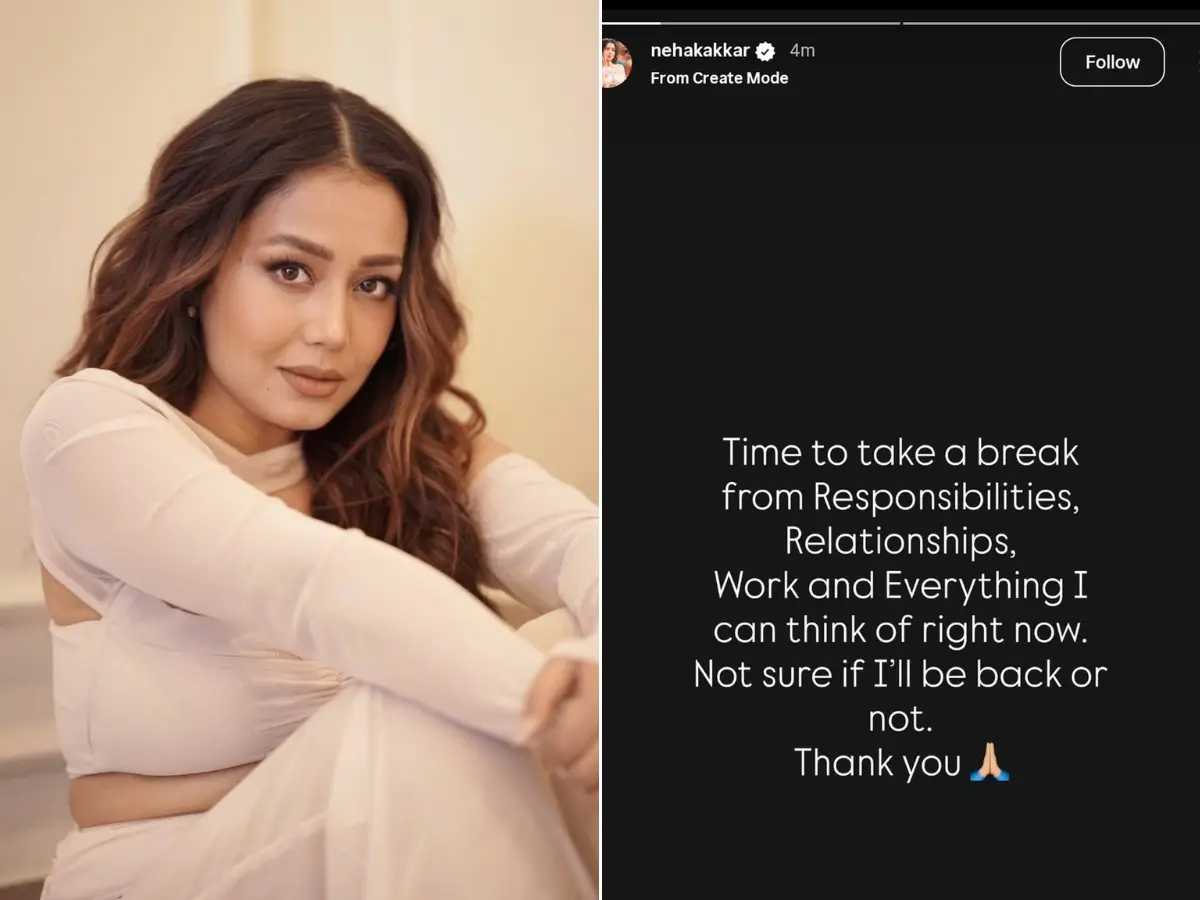 Neha Kakkar shares a cryptic post on taking a 'break', deletes it later Neha Kakkar shares a cryptic post on taking a 'break', deletes it later