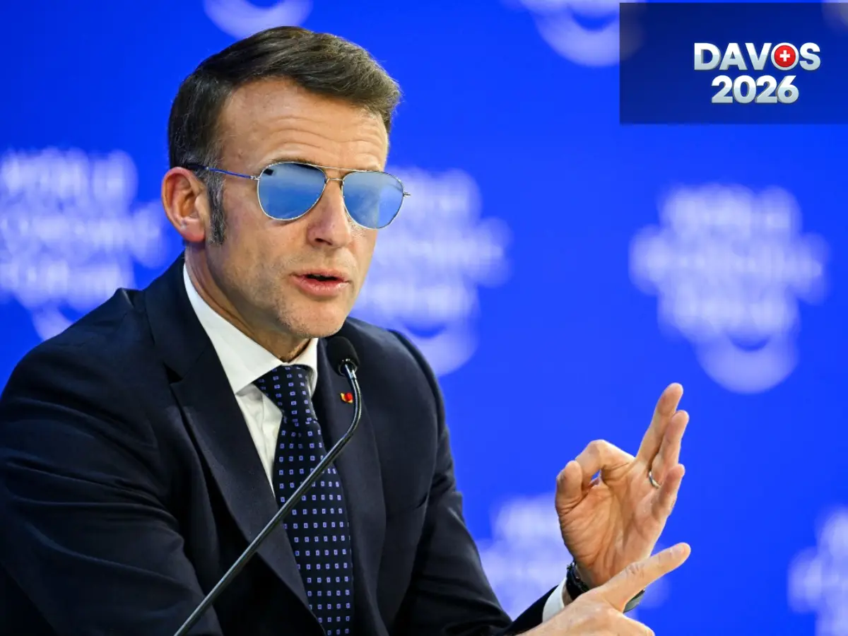 Davos 2026: Why Emmanuel Macron took the stage wearing aviator sunglasses. Deets inside Davos 2026: Why Emmanuel Macron took the stage wearing aviator sunglasses. Deets inside