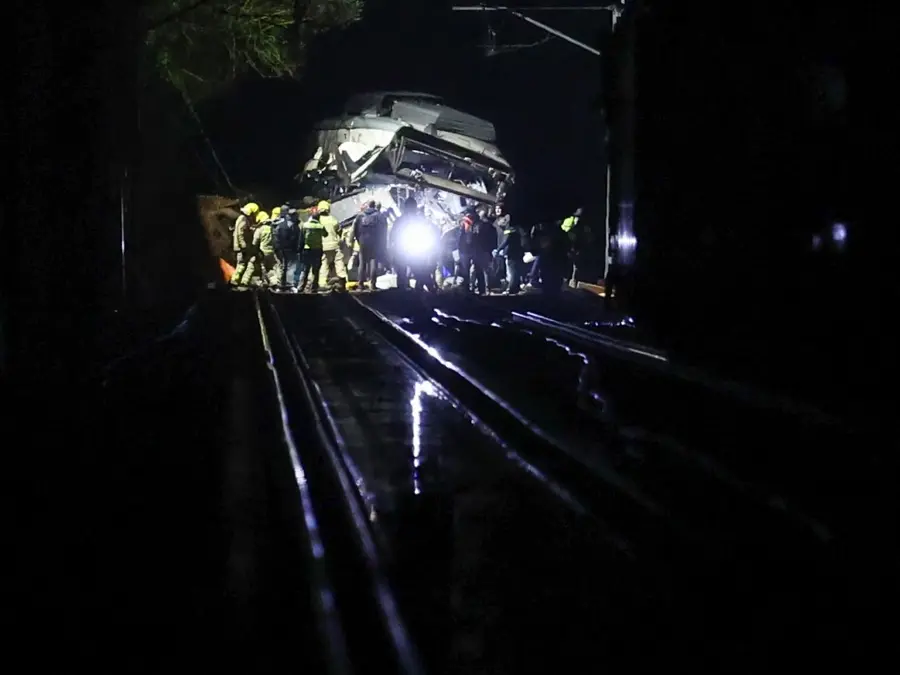 Train derails near Barcelona after hitting collapsed wall; driver killed, dozens injured