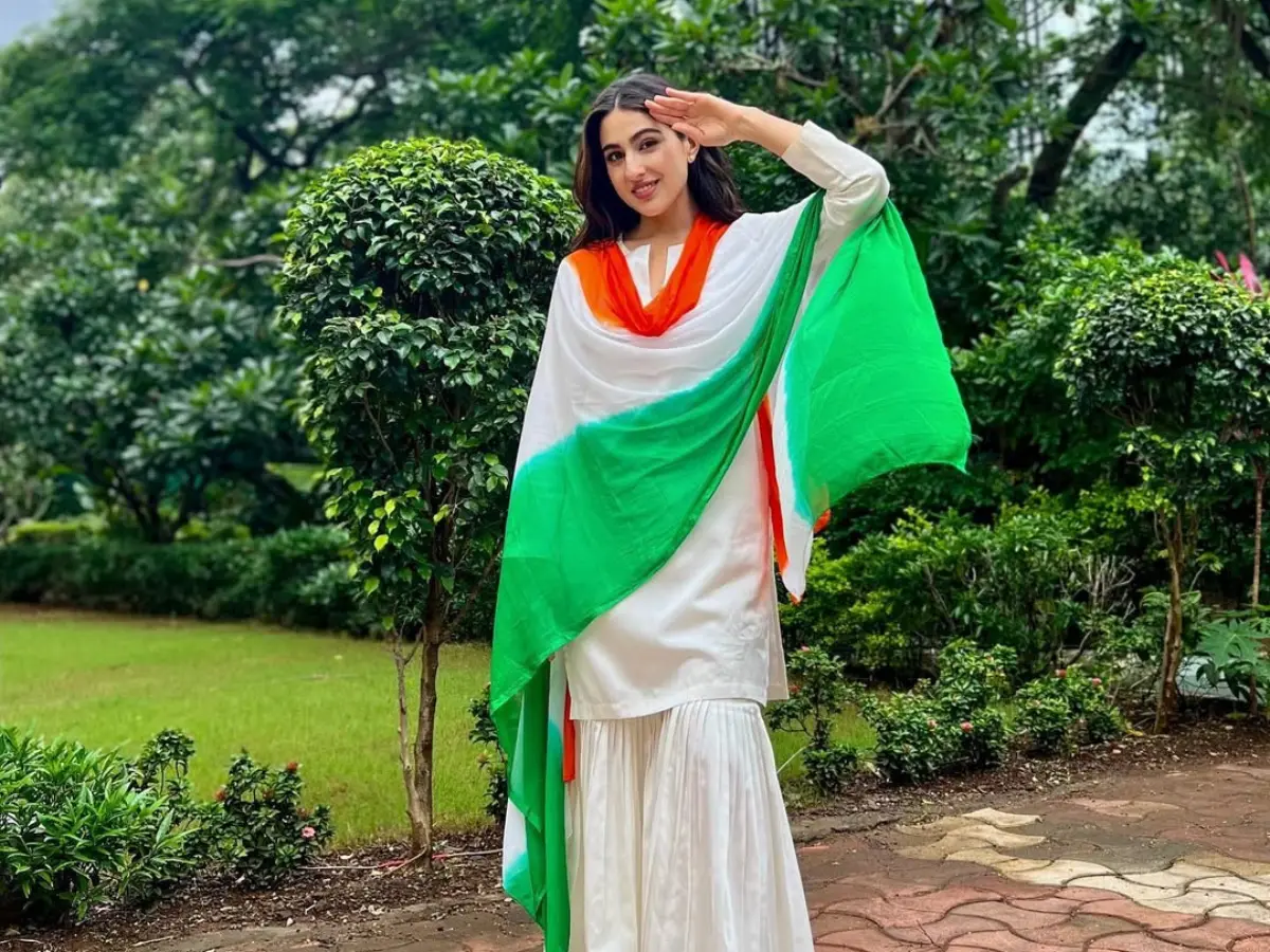 Patriotic tri-colour outfit