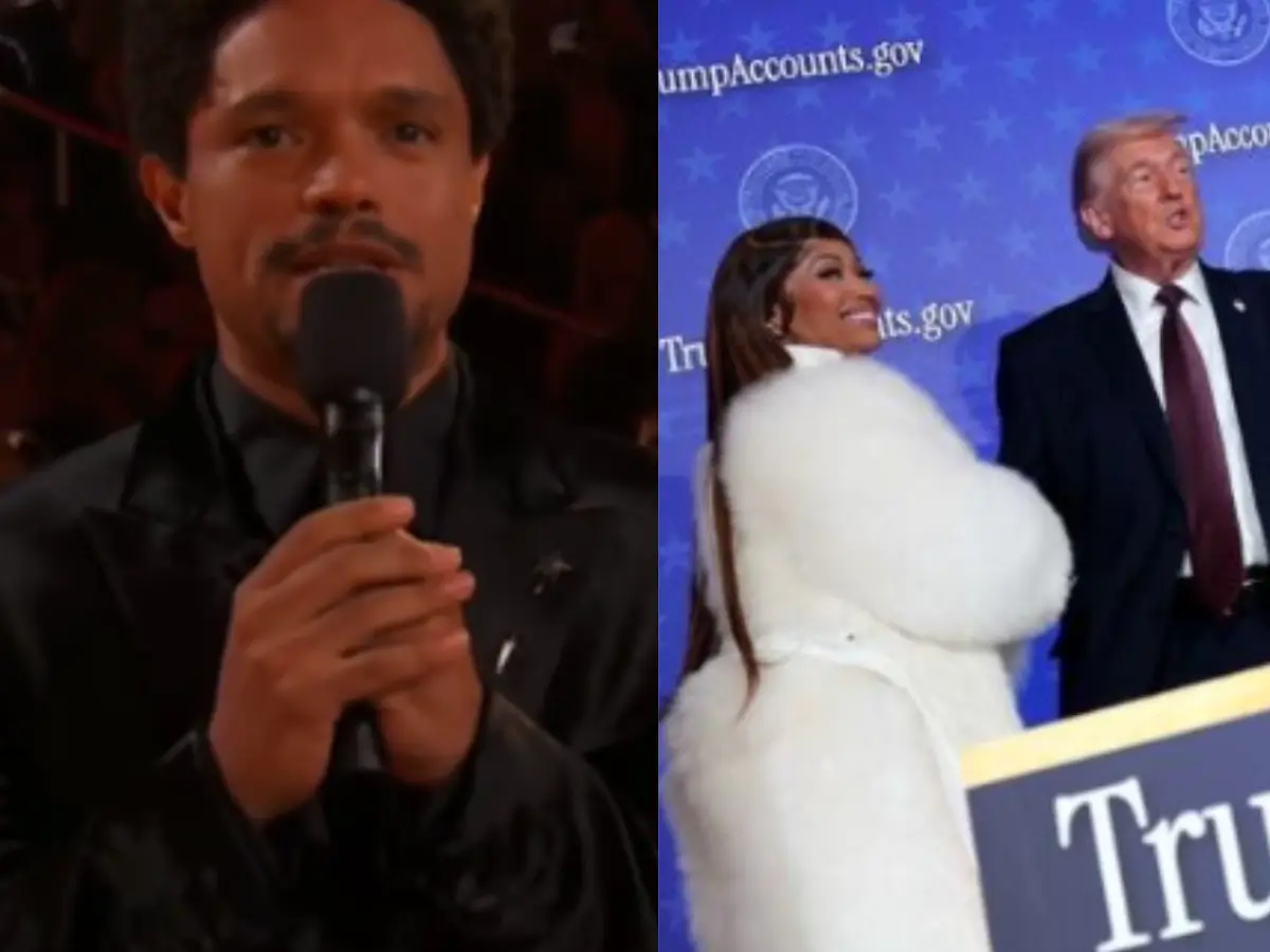 Trevor Noah roasts Nicki Minaj and Donald Trump’s meeting at Grammys: 'She's still at the White House'