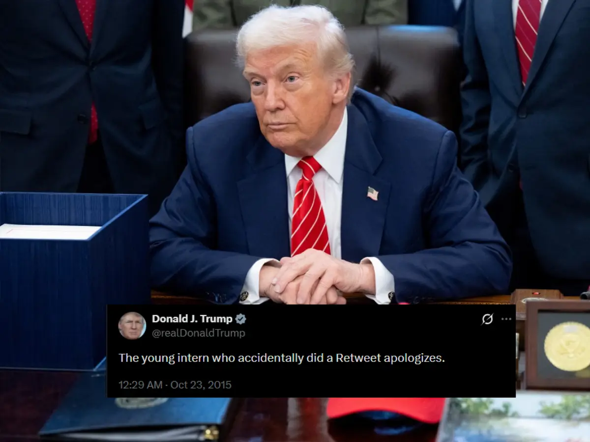 'Same excuse...': Trump's 2015 'intern' error post surfaces online amid backlash over Obama racist video controversy 'Same excuse...': Trump's 2015 'intern' error post surfaces online amid backlash over Obama racist video controversy