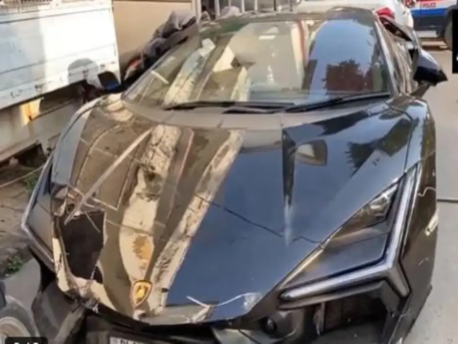 UP Businessman's son goes on a rampage, crashes his 6 crore Lamborghini into pedestrians in 'drunk' state