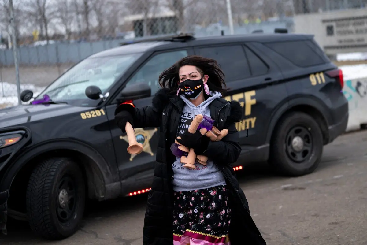 Why did protestors use sex toys?