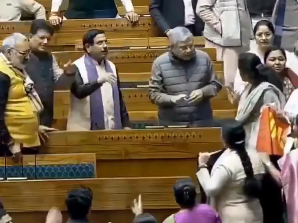 WATCH | BJP shares video of Lok Sabha standoff near PM’s seat, says 'degrading behaviour' by Opposition WATCH | BJP shares video of Lok Sabha standoff near PM’s seat, says 'degrading behaviour' by Opposition