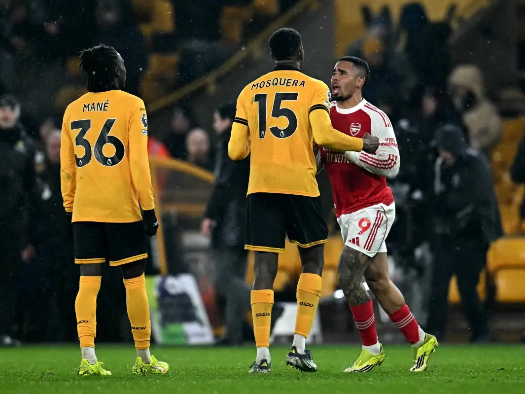 Premier League | Jesus shoves Wolves player on ground after Arsenal blow 2-0 lead in title race setback - WATCH Premier League | Jesus shoves Wolves player on ground after Arsenal blow 2-0 lead in title race setback - WATCH