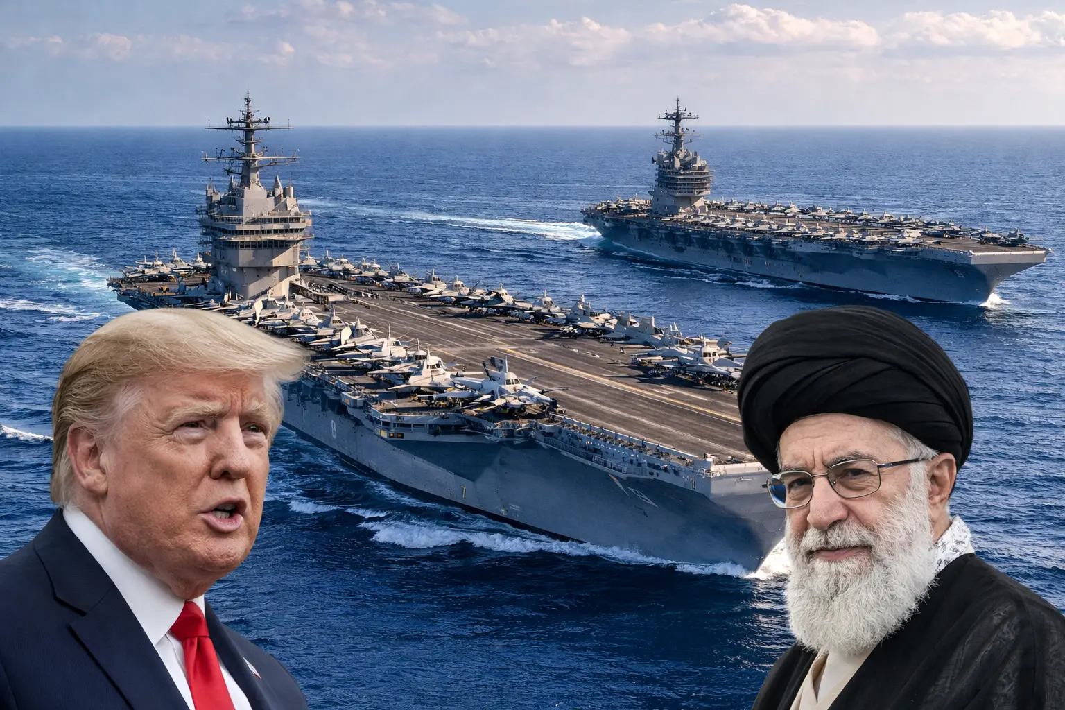 How can the USS Abraham Lincoln defend the entire fleet while the USS Gerald R. Ford attacks Iran?