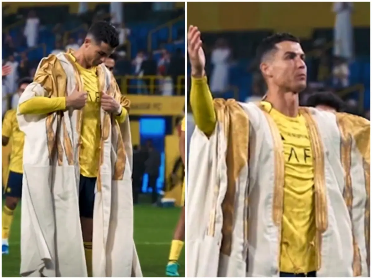 Al-Nassr star Cristiano Ronaldo goes viral wearing iconic Saudi Royal Bisht: Here's how netizens reacted Al-Nassr star Cristiano Ronaldo goes viral wearing iconic Saudi Royal Bisht: Here's how netizens reacted