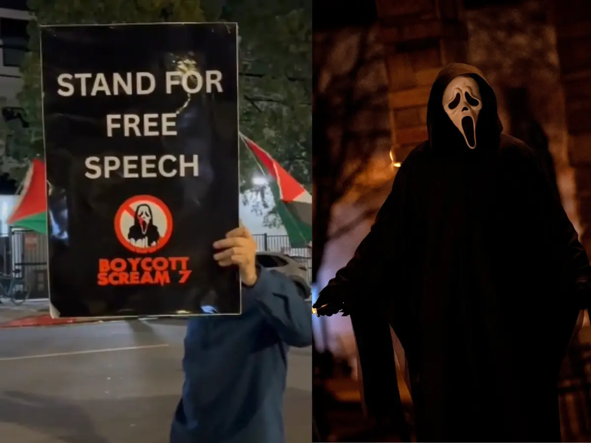 20+ pro-Palestine protesters rally outside Scream 7 premiere, call for Paramount ban 20+ pro-Palestine protesters rally outside Scream 7 premiere, call for Paramount ban