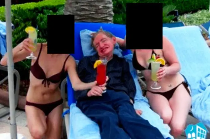 Stephen Hawking pictured with two women in bikinis during event organised by Epstein, family says they’re ‘caregivers’