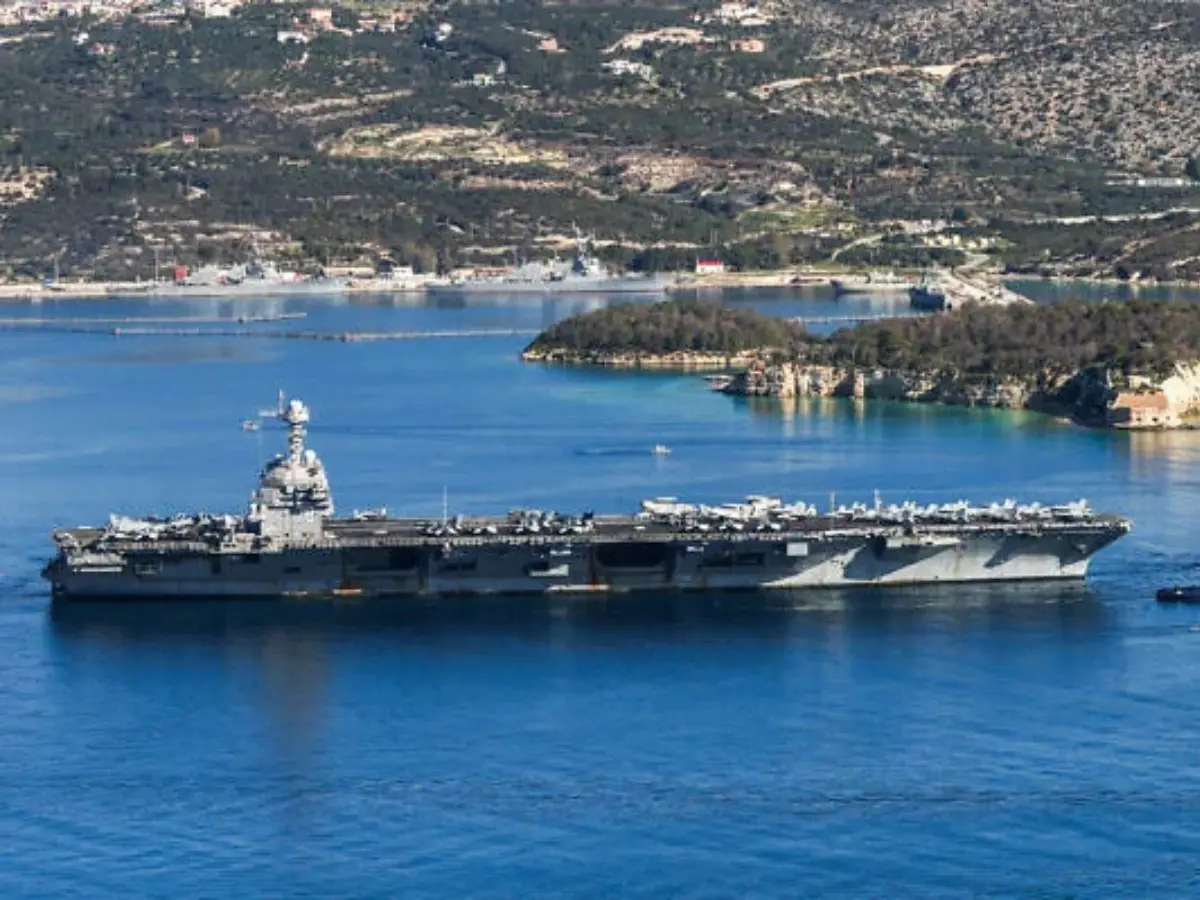 USS Gerald R. Ford aircraft carrier arrives off Israel coast USS Gerald R. Ford aircraft carrier arrives off Israel coast