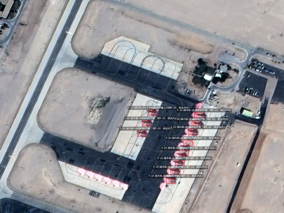 F-22 stealth fighter jets in Mideast