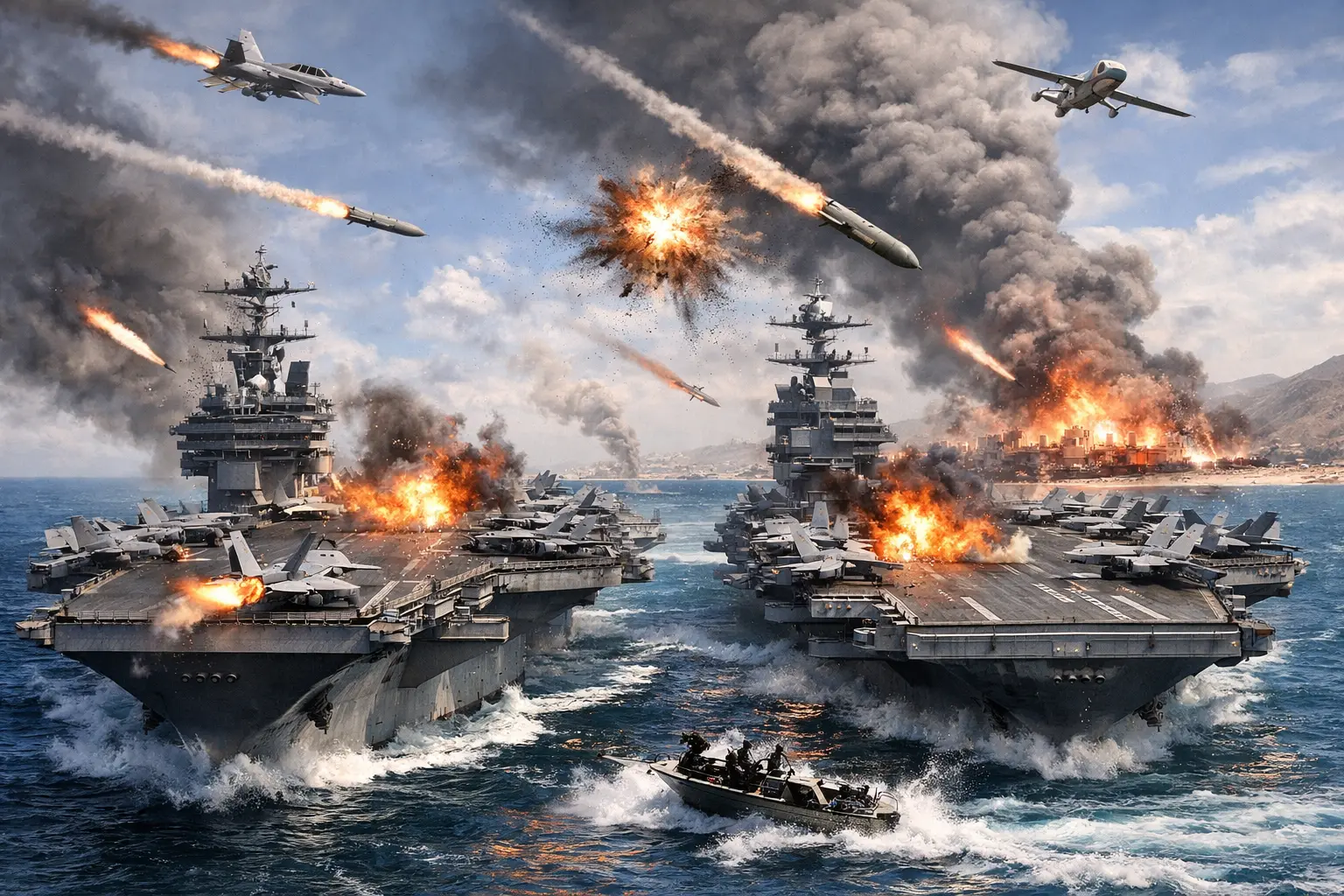 Dozens Of Tomahawk Missiles
