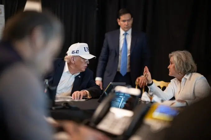 Chief of Staff Susie Willis wears Apple watch inside situation room