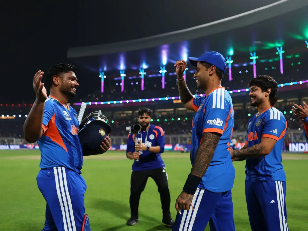 Samson responds to captain SKY in Bollywood style after crushing WI in Super 8 fixture – WATCH Samson responds to captain SKY in Bollywood style after crushing WI in Super 8 fixture – WATCH