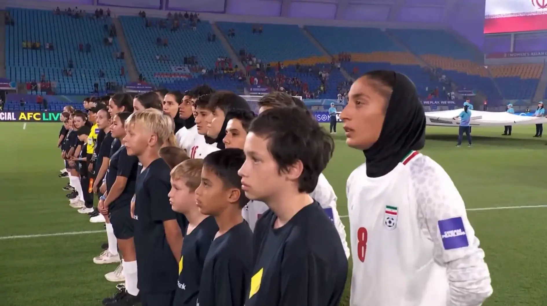 'When silence speaks': Iran's women’s football team refuses to sing national anthem at Asian Cup opening match