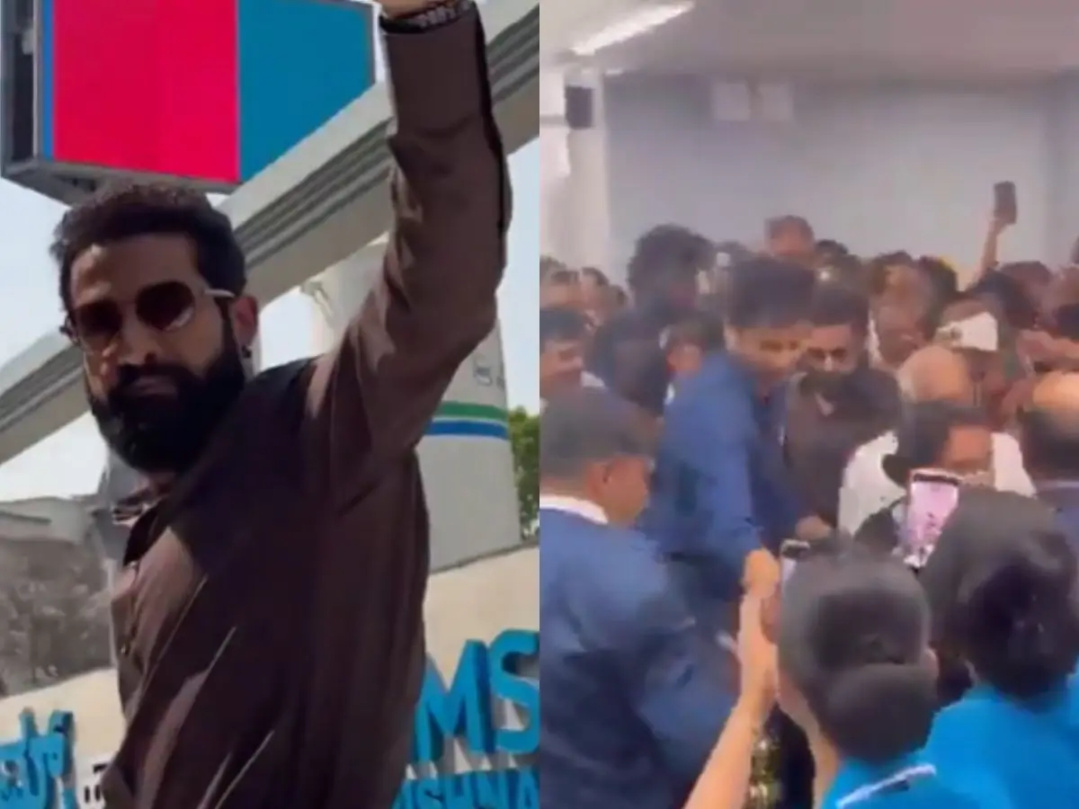 Lathi charge, escalator damaged: Jr NTR mobbed at Bengaluru hospital | Watch