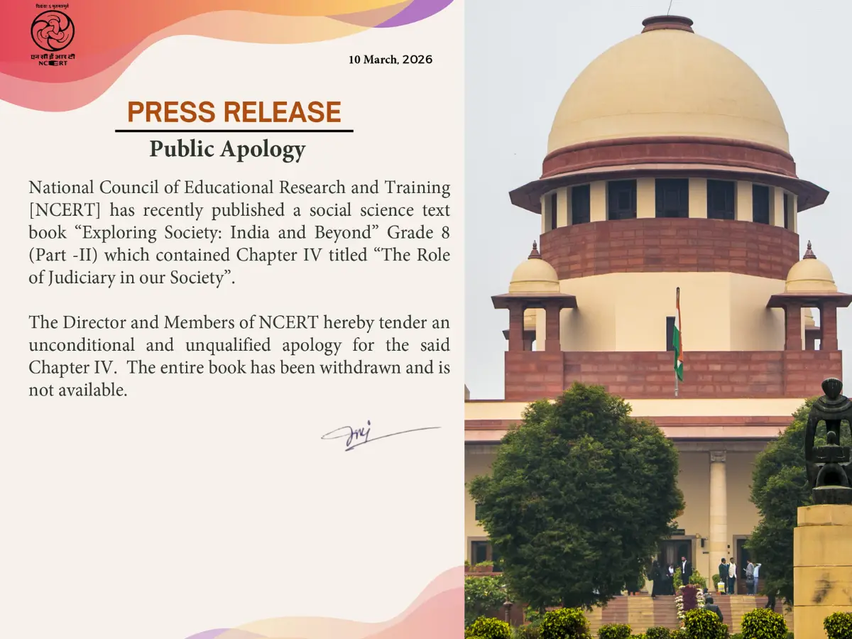 NCERT withdraws controversial class 8 book, issues 'unconditional' apology for 'corruption in the judiciary' chapter NCERT withdraws controversial class 8 book, issues 'unconditional' apology for 'corruption in the judiciary' chapter
