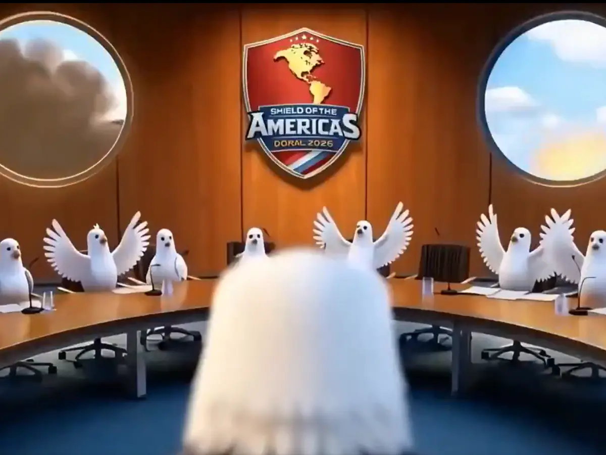 Watch: ‘Shield of the Americas, or shackles?’ China mocks Trump with AI video of eagle trapping doves. Here's what it means Watch: ‘Shield of the Americas, or shackles?’ China mocks Trump with AI video of eagle trapping doves. Here's what it means