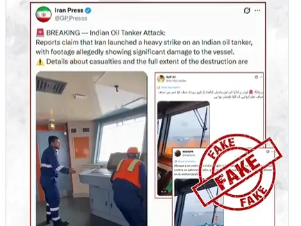 India debunks claim of Iran strike on ‘Oil Brothers Kraft’ tanker, says AI-generated video spread fake news India debunks claim of Iran strike on ‘Oil Brothers Kraft’ tanker, says AI-generated video spread fake news