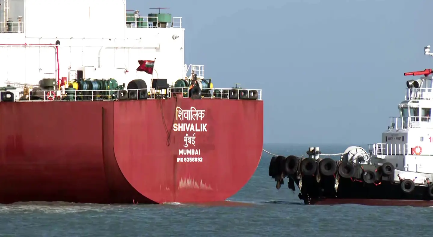 Shivalik docks at Mundra Port