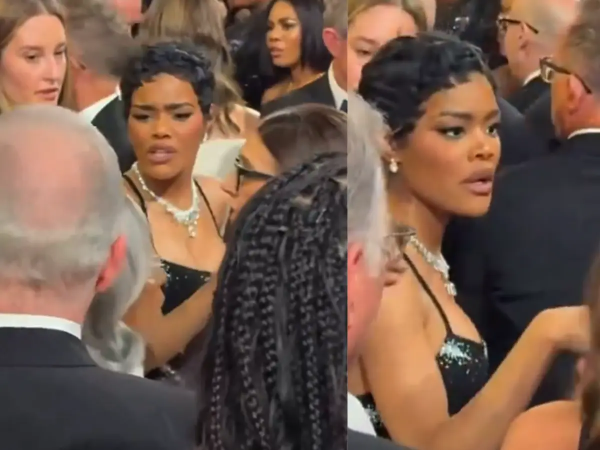 Teyana Taylor shoved by security, calls out the man for rude behaviour | Watch video Teyana Taylor shoved by security, calls out the man for rude behaviour | Watch video