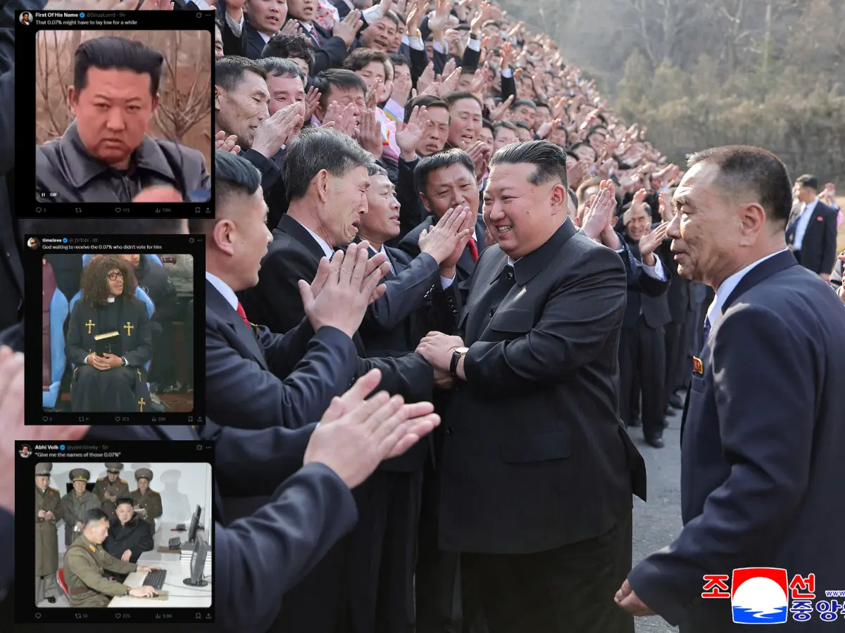 'A moment of silence for the 0.07%': Internet reacts as Kim Jong Un’s ‘perfect’ election marred by rare dissent 'A moment of silence for the 0.07%': Internet reacts as Kim Jong Un’s ‘perfect’ election marred by rare dissent
