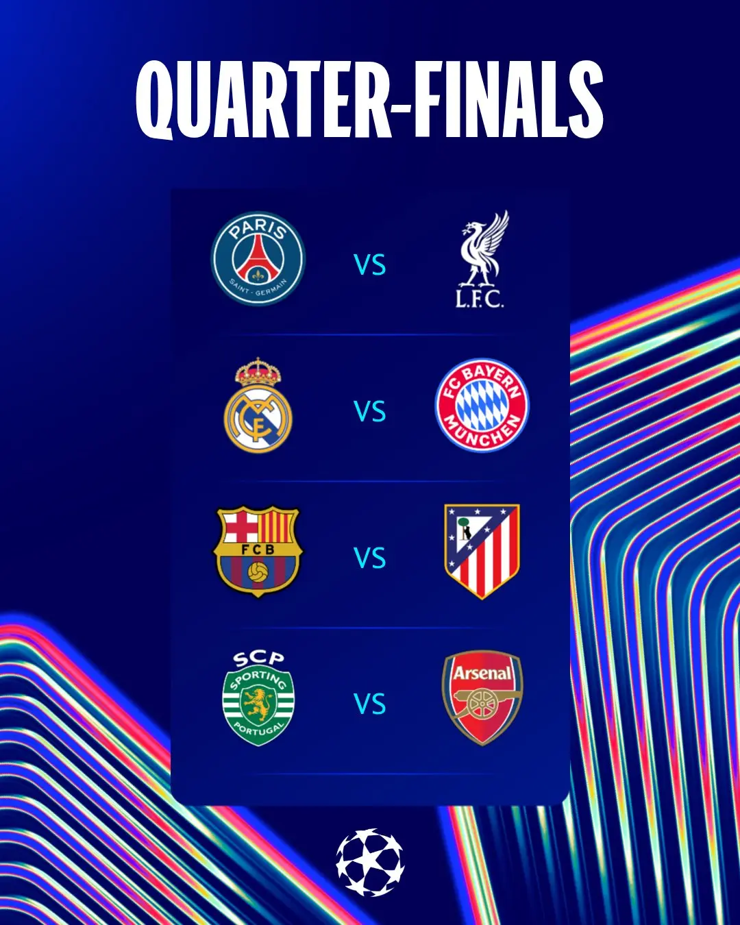 Championa League quarter-finals fixtures