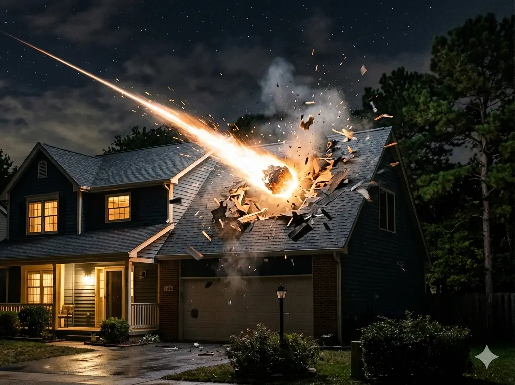 'Black smoke and loud boom': Meteorite crashes through Texas home roof in 'fireball event' 'Black smoke and loud boom': Meteorite crashes through Texas home roof in 'fireball event'