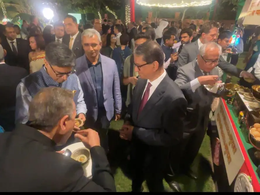 Golgappa diplomacy at Bangladesh National day celebrations in Delhi Golgappa diplomacy at Bangladesh National day celebrations in Delhi