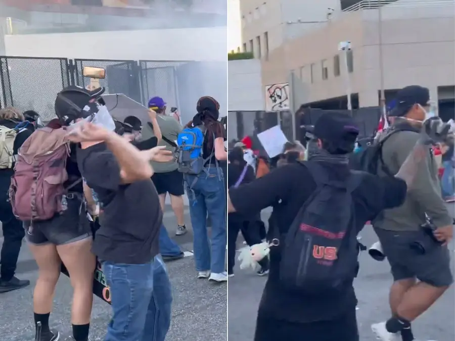 WATCH | ‘No Kings’ protesters throw rocks, cement blocks at officers in LA, Portland; two injured