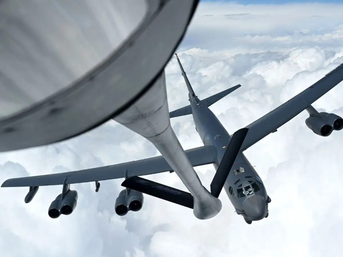 In 1957, three B-52 bombers flew around the entire world nonstop, in just 45 hours In 1957, three B-52 bombers flew around the entire world nonstop, in just 45 hours