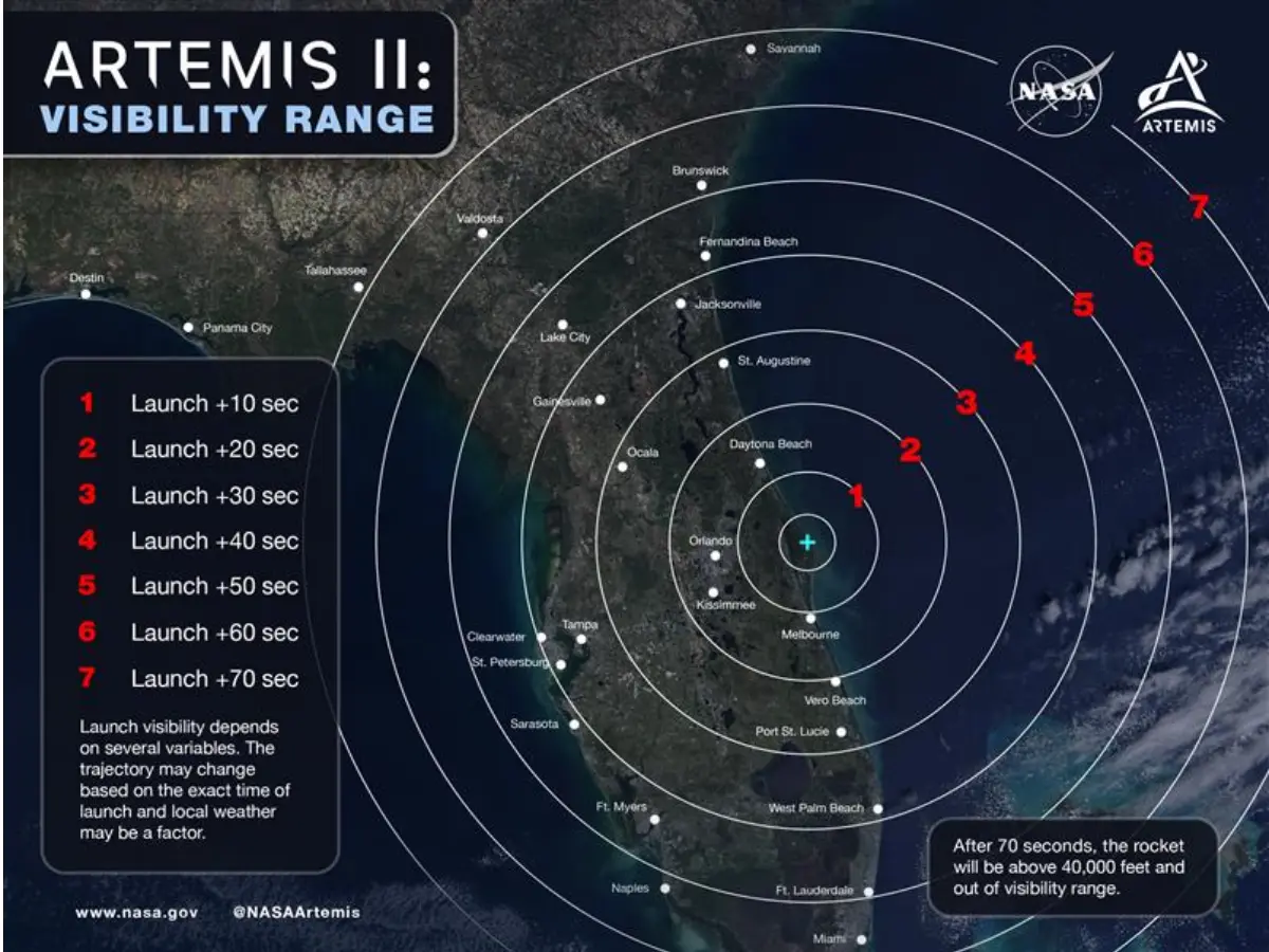 Watch Artemis II rocket launch from these areas in America, NASA shares details