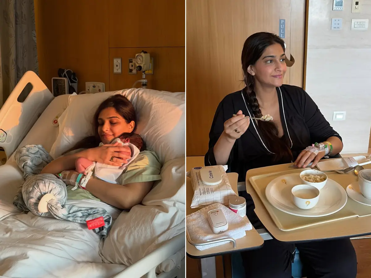 Sonam Kapoor shares first picture with her newborn son, cradles him in her arms Sonam Kapoor shares first picture with her newborn son, cradles him in her arms