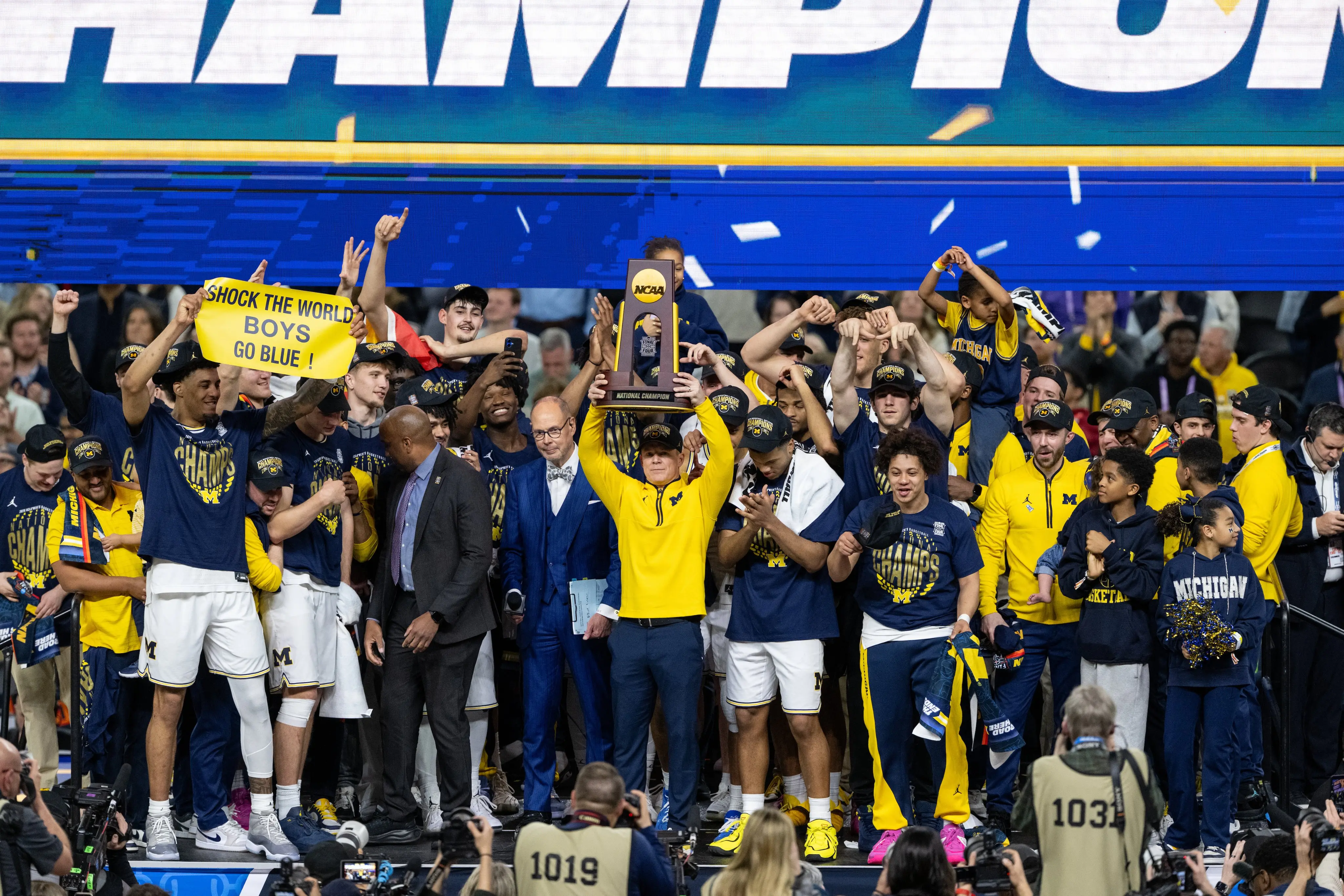 March Madness Final, UConn vs Michigan: Wolverines end title drought with 69-63 win over Huskies